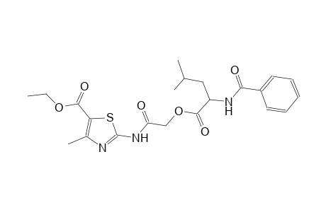 ethyl 2-[({[2-(benzoylamino)-4-methylpentanoyl]oxy}acetyl)amino]-4-methyl-1,3-thiazole-5-carboxylate