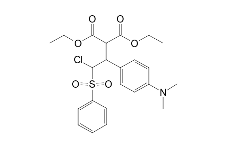Diethyl 2-[2'-(Phenylsulfonyl)-2'-chloro-1'-(p-< N,N-dimethylaminophenyl)ethyl]-malonate