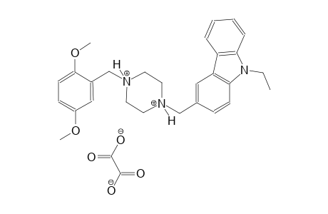 1-(2,5-dimethoxybenzyl)-4-[(9-ethyl-9H-carbazol-3-yl)methyl]piperazinediium oxalate