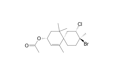 (3R,6S,8S,9S)-9-Bromo-8-chloro-1,5,5,9-tetramethylspiro[5.5]undec-1-en-3-yl acetate