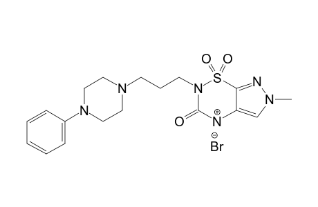 6-METHYL-2-[3-[1-(4-PHENYLPIPERAZINYL)]-PROPYL]-4,6-DIHYDROPYRAZOLO-[4,3-E]-[1,2,4]-THIADIAZIN-3(4H)-ONE-1,1-DIOXIDE-MONO-HYDROBROMIDE