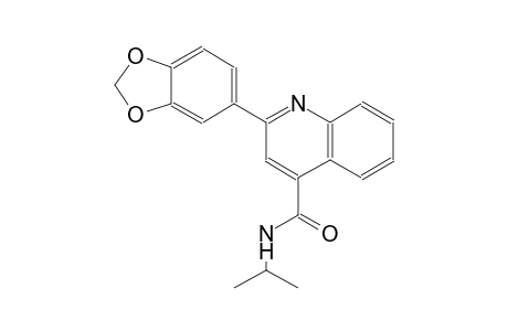 2-(1,3-benzodioxol-5-yl)-N-isopropyl-4-quinolinecarboxamide