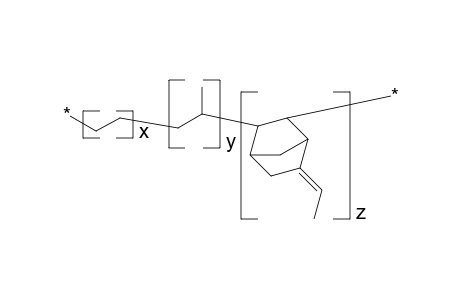 Poly(ethylene-co-propylene-co-ethylidenenorbornene), 49 wt. % e, 3.3 wt.% enb, remainder p units