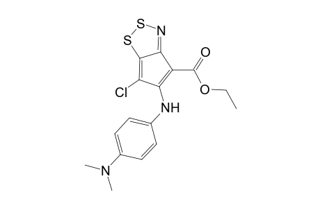 Ethyl 5-{N-[4-(dimethylamino)phenyl]amino}-6-chlorocyclopenta[1,2,3]dithiazole-4-carboxylate
