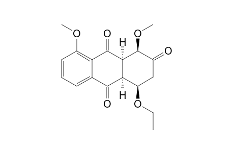 (1RS,4RS,4aRS,9aSR)-1-Ethoxy-4,5-dimethoxy-3-oxo-1,2,4a,9a-tetrahydro-4H-9,10-anthraquinone