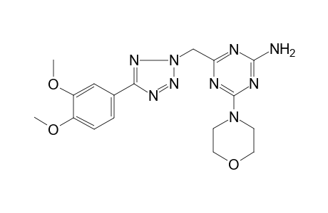 4-[[5-(3,4-dimethoxyphenyl)-1,2,3,4-tetrazol-2-yl]methyl]-6-morpholin-4-yl-1,3,5-triazin-2-amine