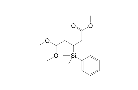 Methyl 5,5-dimethoxy-3-dimethyl(phenyl)silylpentanoate