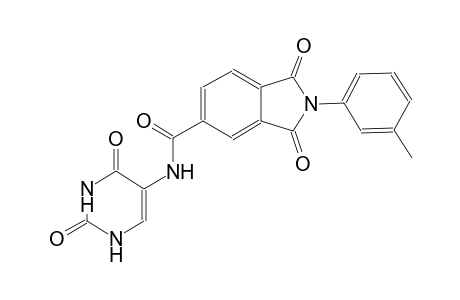 N-(2,4-dioxo-1,2,3,4-tetrahydro-5-pyrimidinyl)-2-(3-methylphenyl)-1,3-dioxo-5-isoindolinecarboxamide