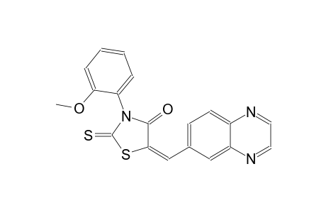 4-thiazolidinone, 3-(2-methoxyphenyl)-5-(6-quinoxalinylmethylene)-2-thioxo-, (5E)-