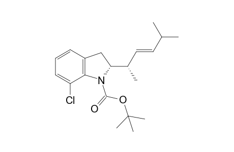 (2R)-7-chloro-2-[(E,1S)-1,4-dimethylpent-2-enyl]indoline-1-carboxylic acid tert-butyl ester