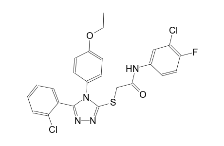N-(3-chloro-4-fluorophenyl)-2-{[5-(2-chlorophenyl)-4-(4-ethoxyphenyl)-4H-1,2,4-triazol-3-yl]sulfanyl}acetamide