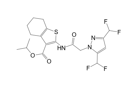 isopropyl 2-({[3,5-bis(difluoromethyl)-1H-pyrazol-1-yl]acetyl}amino)-4,5,6,7-tetrahydro-1-benzothiophene-3-carboxylate