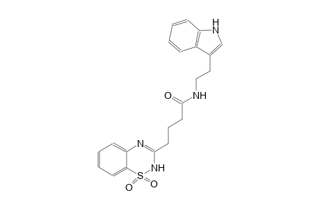 2H-1,2,4-benzothiadiazine-3-butanamide, N-[2-(1H-indol-3-yl)ethyl]-, 1,1-dioxide
