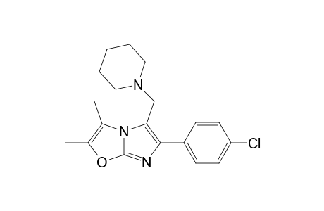 6-(4'-Chlorophenyl)-2,3-dimethyl-5-(N-piperidinomethyl)imidazo[2,1-b]oxazole