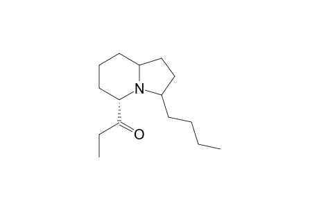 (5S*)-3-Butyl-5-(1'-oxopropyl)lindolizidine
