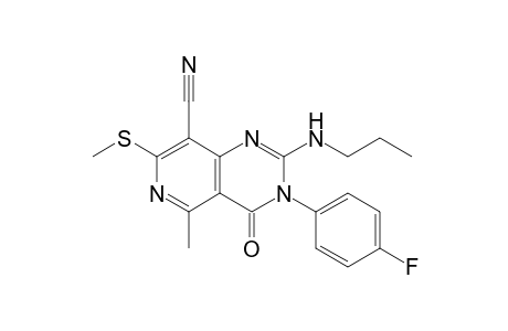 8-Cyano-3-(4-fluorophenyl)-5-methyl-7-(methylthio)-2-propylaminopyrido[4,3-d]pyrimidin-4(3H)-one