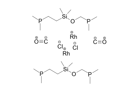 Bis[2-dimethylphosphanylethyl(dimethyl)silyl]oxymethyl-dimethyl-phosphane]dirhodium(I) dichloride dicarbonyl