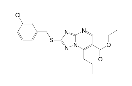 [1,2,4]triazolo[1,5-a]pyrimidine-6-carboxylic acid, 2-[[(3-chlorophenyl)methyl]thio]-7-propyl-, ethyl ester