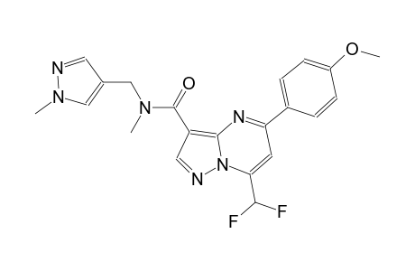 7-(difluoromethyl)-5-(4-methoxyphenyl)-N-methyl-N-[(1-methyl-1H-pyrazol-4-yl)methyl]pyrazolo[1,5-a]pyrimidine-3-carboxamide