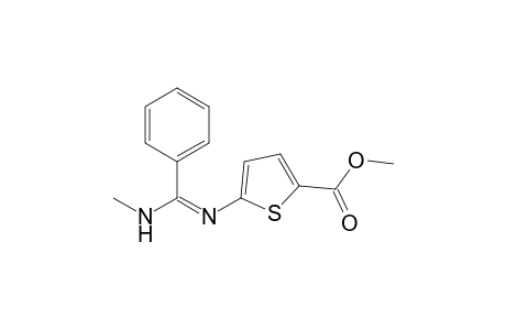 5-[(N-methyl-C-phenyl-carbonimidoyl)amino]thiophene-2-carboxylic acid methyl ester