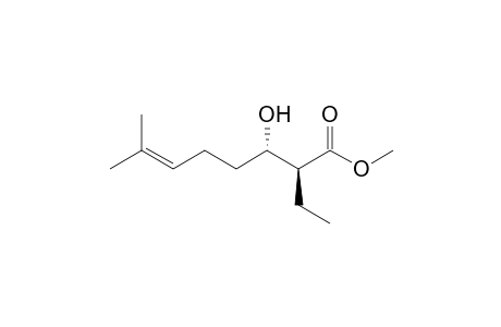 Methyl (2S,3S)-2-ethyl-3-hydroxy-7-methyl-6-octenoate