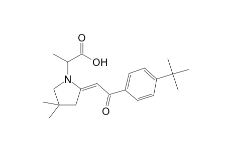 2-[(2E)-2-[2-(4-tert-butylphenyl)-2-keto-ethylidene]-4,4-dimethyl-pyrrolidino]propionic acid