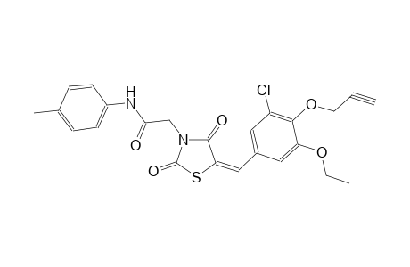 2-{(5E)-5-[3-chloro-5-ethoxy-4-(2-propynyloxy)benzylidene]-2,4-dioxo-1,3-thiazolidin-3-yl}-N-(4-methylphenyl)acetamide