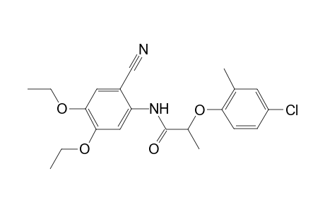 2-(4-Chloranyl-2-methyl-phenoxy)-N-(2-cyano-4,5-diethoxy-phenyl)propanamide