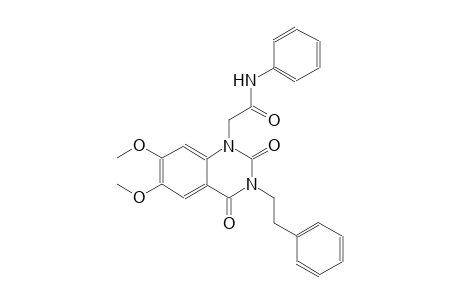 2-(6,7-dimethoxy-2,4-dioxo-3-(2-phenylethyl)-3,4-dihydro-1(2H)-quinazolinyl)-N-phenylacetamide