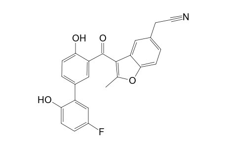 {3-[(5'-Fluoro-2',4-dihydroxy-1,1'-biphenyl-3-yl)carbonyl]-2-methyl-1-benzofuran-5-yl}acetonitrile