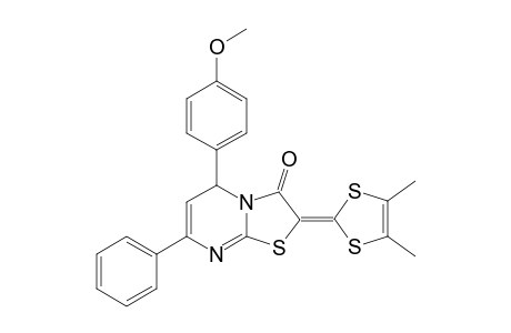 2-(4,5-Dimethyl-1,3-dithiol-2-ylidene)-5-(4-methoxyphenyl)-7-phenyl-5H-[1,3]thiazolo[3,2-a]pyrimidin-3(2H)-one