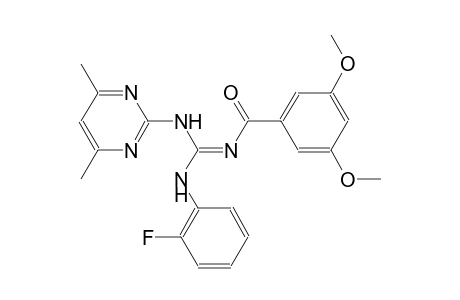 N''-[(Z)-(3,5-dimethoxyphenyl)(oxo)methyl]-N-(4,6-dimethyl-2-pyrimidinyl)-N'-(2-fluorophenyl)guanidine