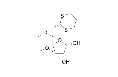6-Deoxy-6-C-(1,3-dithiane-2-yl)-3,5-di-O-methyl-1,2-O-isopropylidene-.alpha.,D-glucofuranose