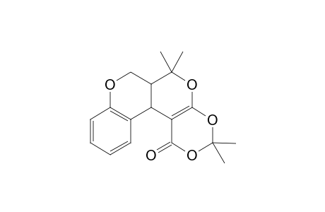 1H,6H,7H-[1,3]Dioxino[5',4':5,6]pyrano[3,4-c][1]benzopyran-1-one, 6a,12b-dihydro-3,3,6,6-tetramethyl-, cis-