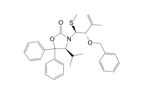 (S)-3-[(1S,2S)-2-BENZYLOXY-3-METHYL-1-(METHYLSULFANYL)-BUT-3-ENYL]-4-ISOPROPYL-5,5-DIPHENYLOXAZOLIDIN-2-ONE