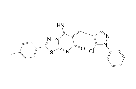 (6Z)-6-[(5-chloro-3-methyl-1-phenyl-1H-pyrazol-4-yl)methylene]-5-imino-2-(4-methylphenyl)-5,6-dihydro-7H-[1,3,4]thiadiazolo[3,2-a]pyrimidin-7-one