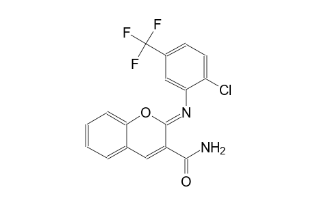 (2Z)-2-{[2-chloro-5-(trifluoromethyl)phenyl]imino}-2H-chromene-3-carboxamide