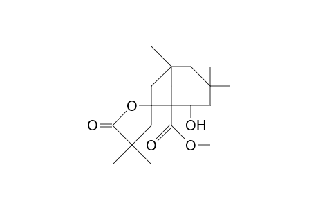 5-Hydroxy-1,3,3,4',4'-pentamethyl-5'-oxo-bicyclo(4.2.1)nonane-7-spiro-2'-(tetrahydro-furan)-6-carboxylic acid, me ester