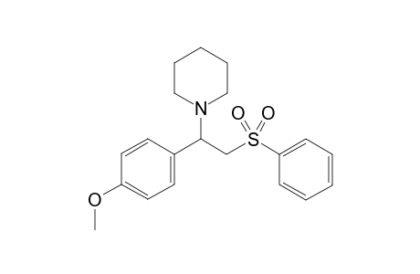 1-(1-(4-Methoxyphenyl)-2-(phenylsulfonyl)ethyl)piperidine