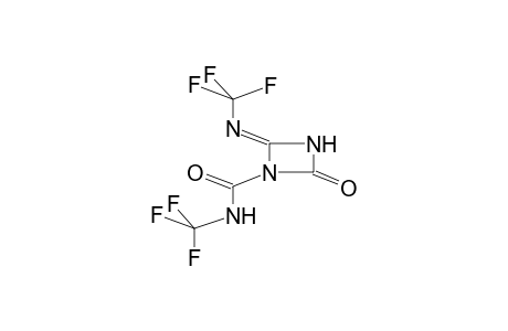 1-(N-TRIFLUOROMETHYLCARBAMOYL)-2-(TRIFLUOROMETHYLIMINO)-1,3-DIAZETIDIN-4-ONE