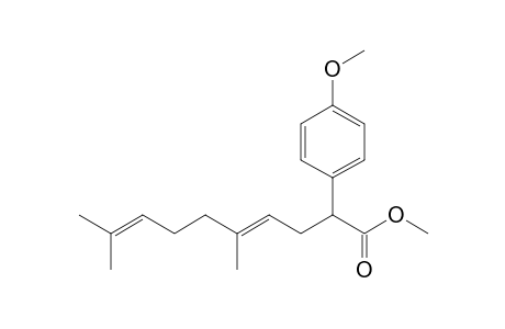 (4E)-2-(4-methoxyphenyl)-5,9-dimethyl-deca-4,8-dienoic acid methyl ester