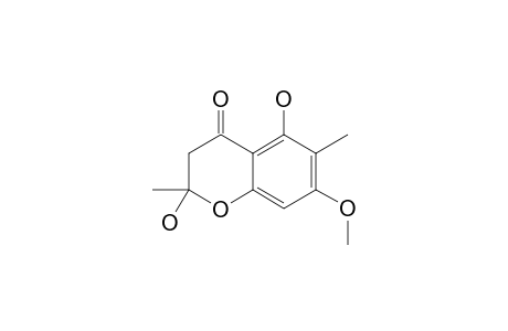 2,5-DIHYDROXY-7-METHOXY-2,6-DIMETHYLCHROMANONE