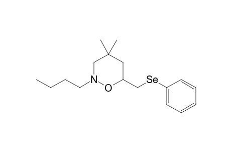 3,4,5,6-Tetrahydro-2-butyl-4,4-dimethyl-6-[(phenylseleno)methyl]-2H-1,2-oxazine