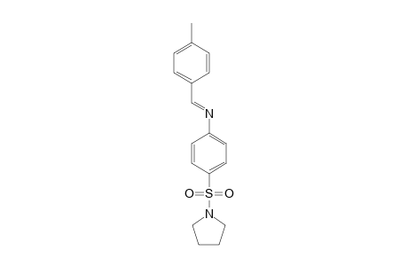 N-[(E)-(4-Methylphenyl)methylidene]-4-(1-pyrrolidinylsulfonyl)aniline