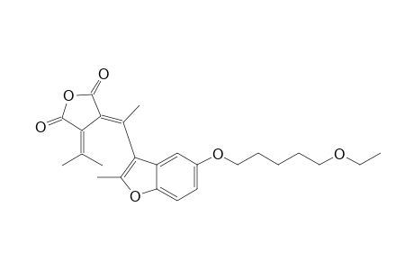 (E)-3-{1-[5-(5-Ethoxypentyloxy)-2-methylbenzofuran-3-yl]ethylidene}-4-(propan-2-ylidene)dihydrofuran-2,5-dione