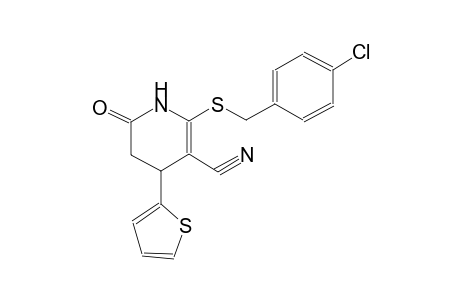 3-pyridinecarbonitrile, 2-[[(4-chlorophenyl)methyl]thio]-1,4,5,6-tetrahydro-6-oxo-4-(2-thienyl)-
