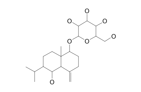 1-BETA-D-GLUCOPYRANOSYLOXY-6-ALPHA-HYDROXYEUDESMAN-4-(15)-ENE