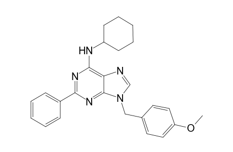 9-(p-Methoxybenzyl)-6(N)-cyclohexyl-2-phenyladenine