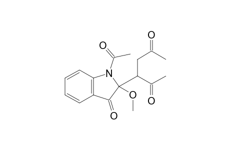 3-(1-acetyl-2-methoxy-3-oxo-2-indolyl)hexane-2,5-dione