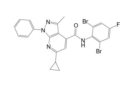 6-cyclopropyl-N-(2,6-dibromo-4-fluorophenyl)-3-methyl-1-phenyl-1H-pyrazolo[3,4-b]pyridine-4-carboxamide